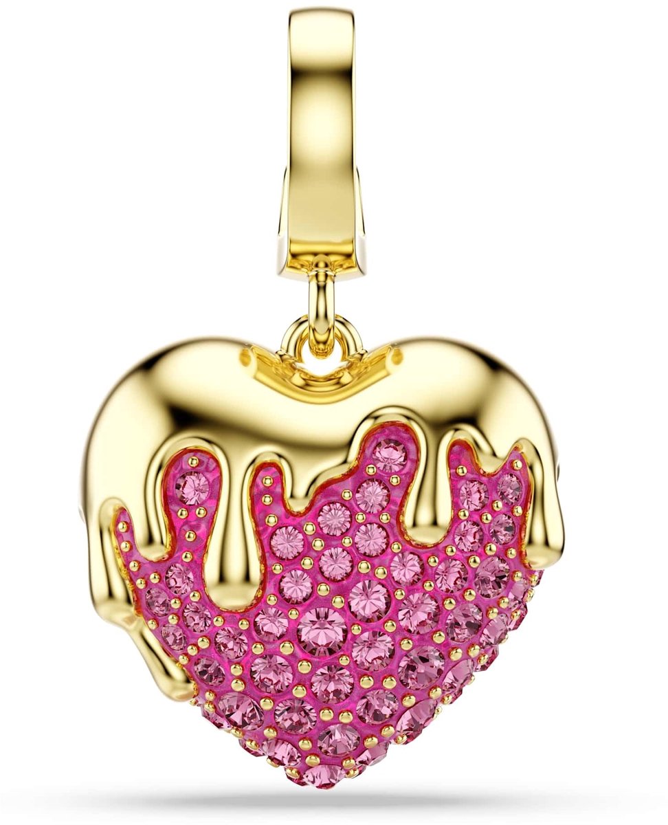 Collectie Armband, Gemengde slijpsels, Hart, Roze, Afwerking in gemengd metaal