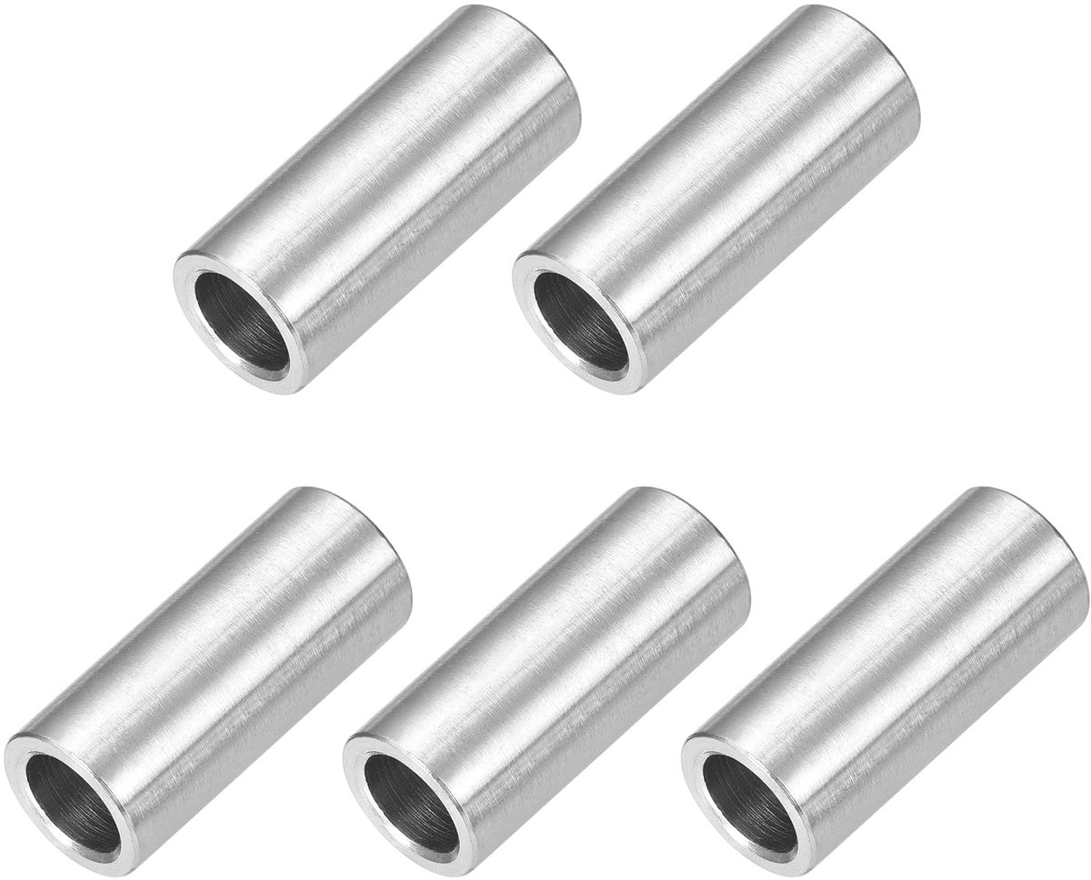 Afstandhouders van roestvrij staal, 8 mm ID x 12 mm OD x 30 mm L, afstandhouders van messing, zonder schroefdraad, ronde spacer voor schroeven moeren 5/16 inch of M8