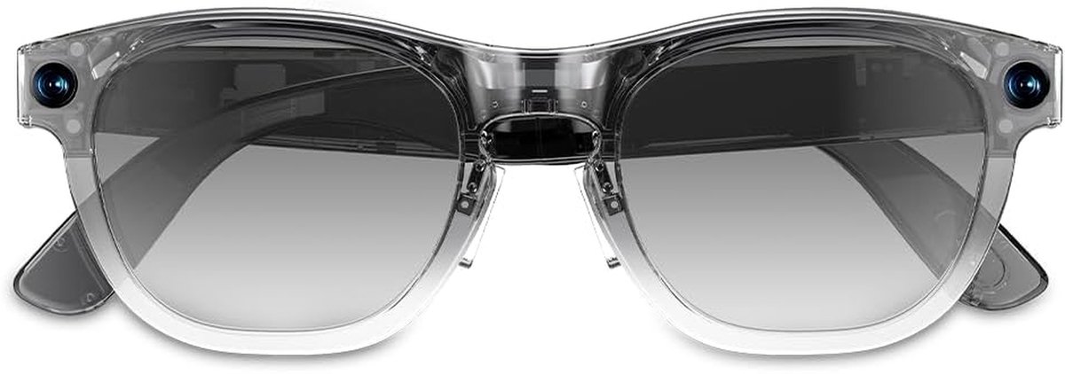 Slimme Bril - Smart Glasses Camera - Handsfree Opnemen - AI Assistent Ingebouwd - 16 GB Opslag - Doorzichtig Zwart