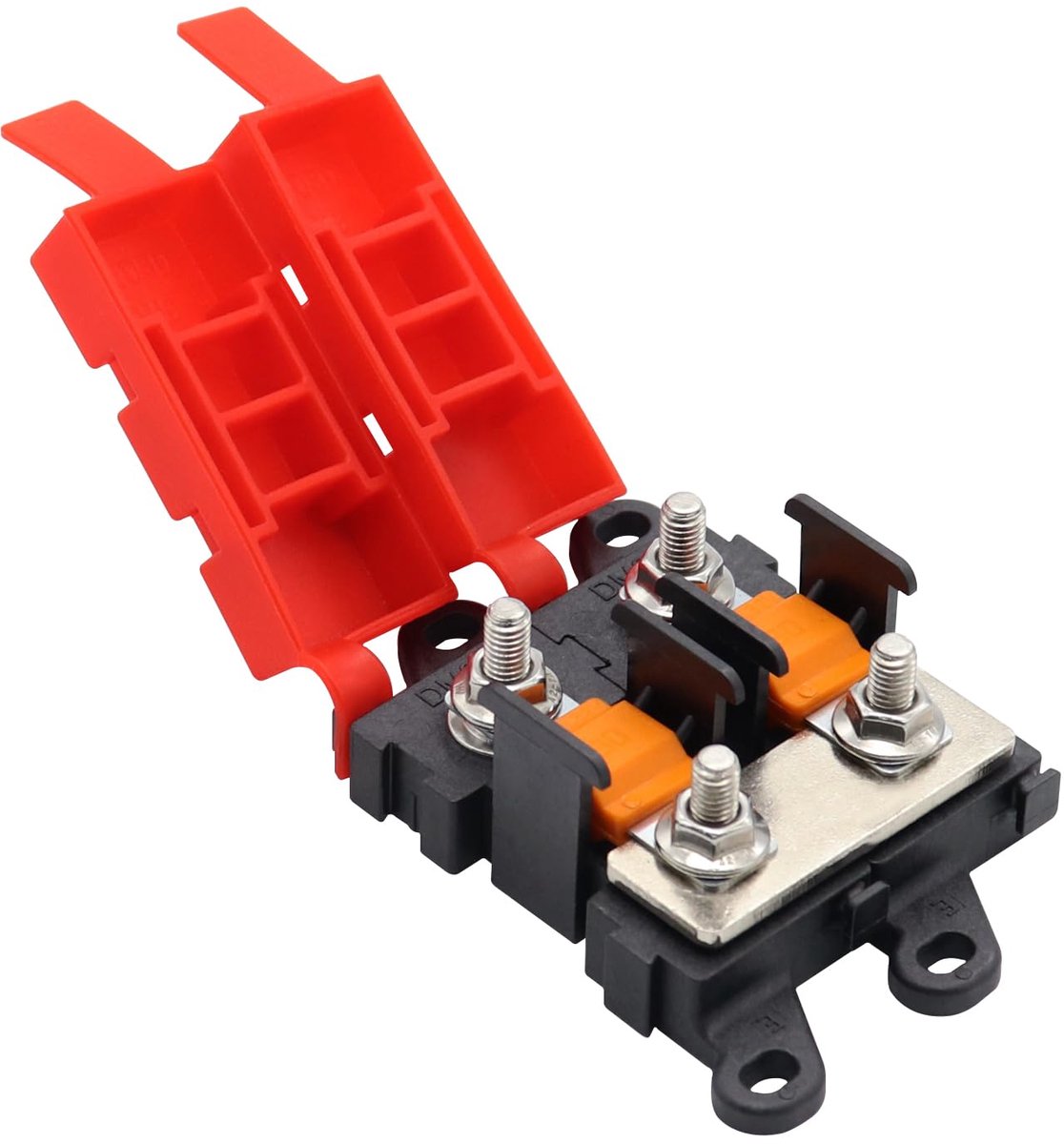 2-voudige Midi Zekeringhouder voor Voertuigen, Messing Verdeeldoos, Boot, Camper, Caravan, Aanhangwagen, met 30A, 60A, 100A Zekeringen