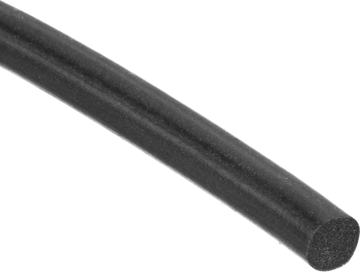 Afdichtingstape van siliconenschuim, 6,5 mm OD, 4,5 m, schuimrubberen afdichting voor schuimbuis, zwart