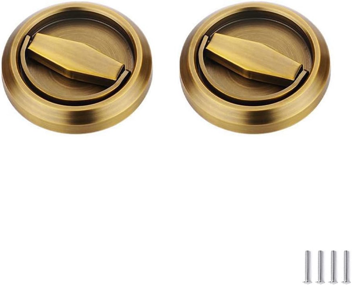 2 Stks Verzonken Deurklink Ronde Flush Pull Handvat Kast Deur Klink Handvat Lade Knoppen Rvs Cup Ring Vinger Pull Voor Lade Kast Deur 38mm