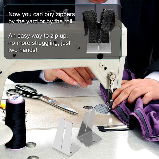 Zipper Jig Tool 2pcs - RVS Zipper Jig Slider - V-groef ontwerp - Eenvoudig in gebruik - ShopVlot — afbeelding 4