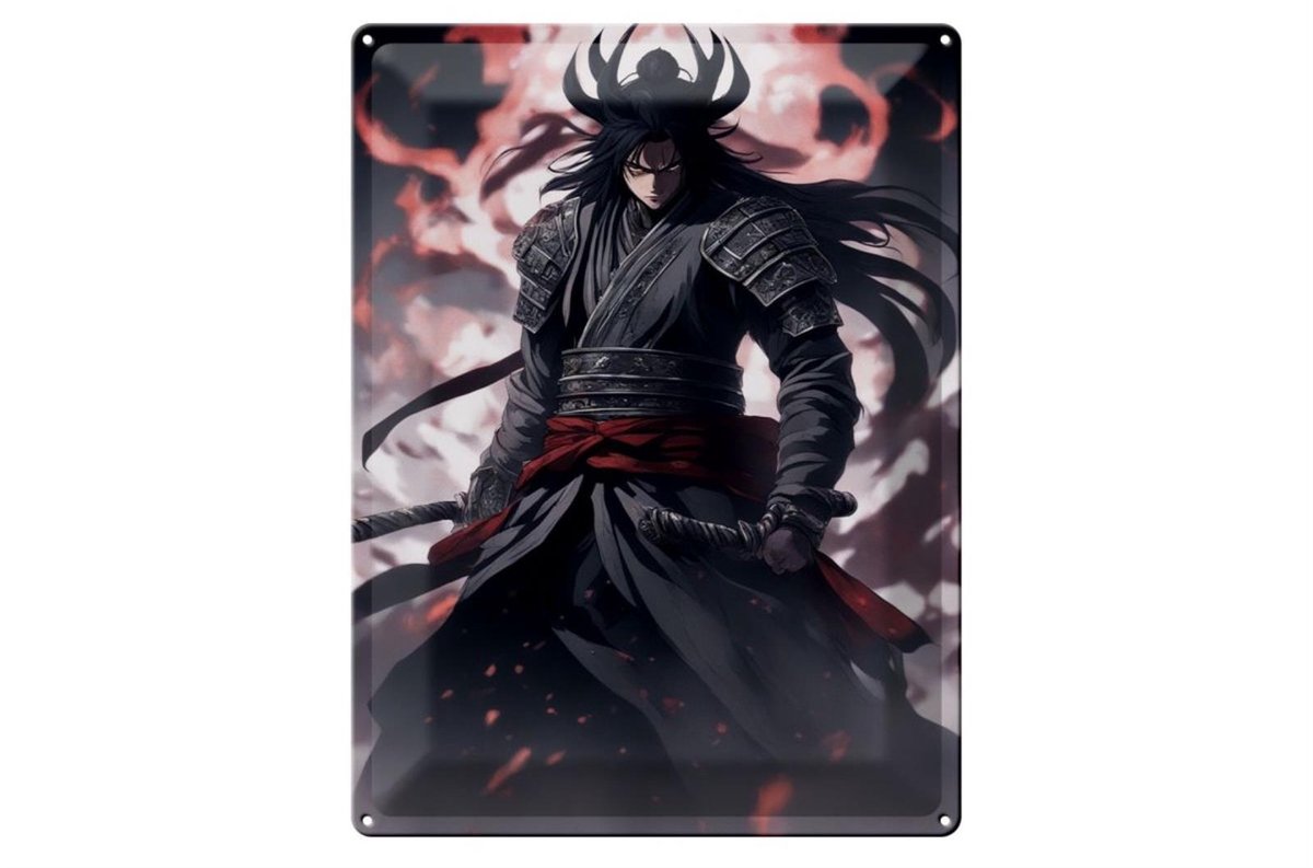 Blechschild 20x30cm Dunkler Schatten Samurai Z-Kämpfer