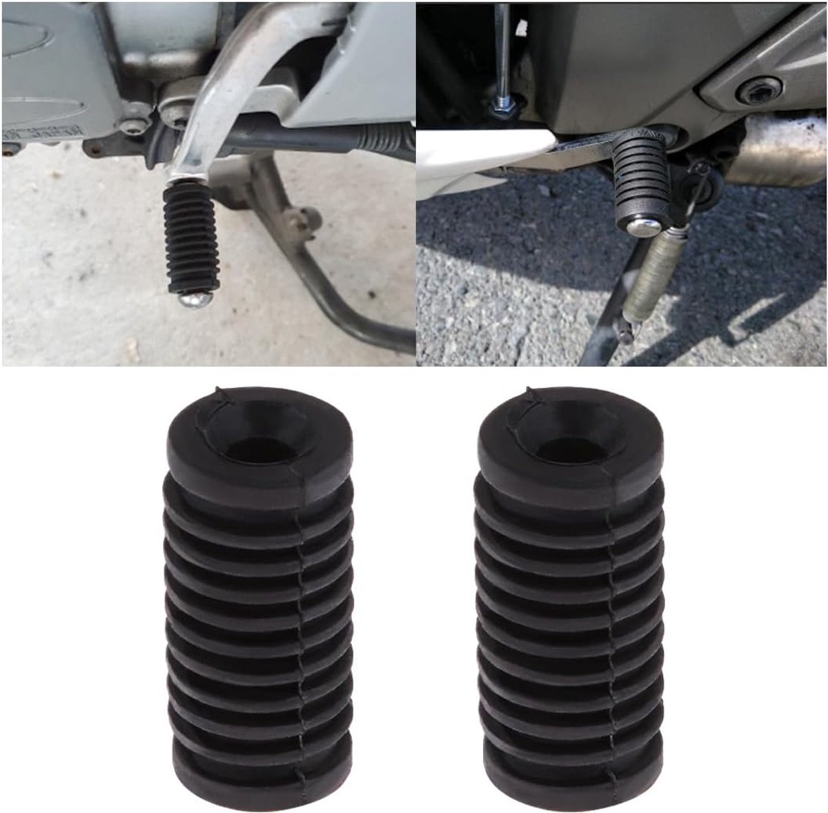 2 stuks motorfiets rubberen snelheidskoppeling, rubberen hulzen snelheidskeuzeschakelaar pedaal kick voor motorfiets, versnellingspook motorfiets accessoires diameter 7 mm
