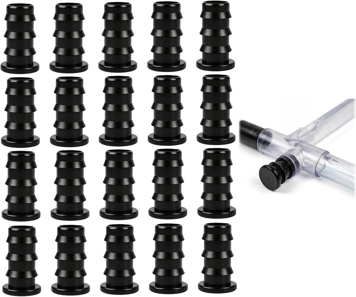20 stuks eindkappen voor druppelslang, 16 mm, druppelaansluiting, onderdelen en slangkoppelingen voor tuinirrigatie, tuinirrigatie