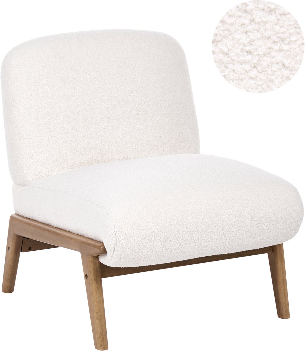 NIVA - Fauteuil - Off-white - Bouclé