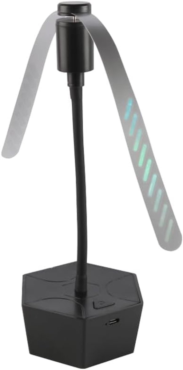 SnelShoppen - Vouwbare Desktop Vliegengrijper Ventilator, Effectieve Vliegafschrikkende Fan, Geschikt voor Picnics, Barbecues, Feesten, Tuin en Keuken