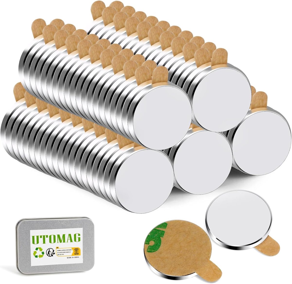 SnelShoppen - Sterke Neodymium Magneten - 10x1mm, 100 Stuks - Ideaal voor Koelkast, Whiteboards, Foto's, Creatief, Keuken en Kantoor