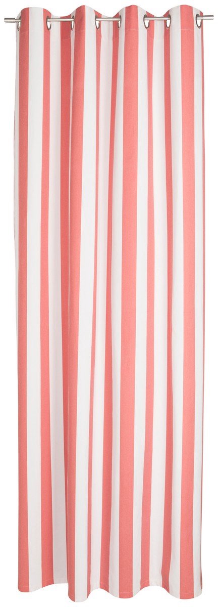 Mireille curtain coral red 140 cm x 260 cm 8 rings