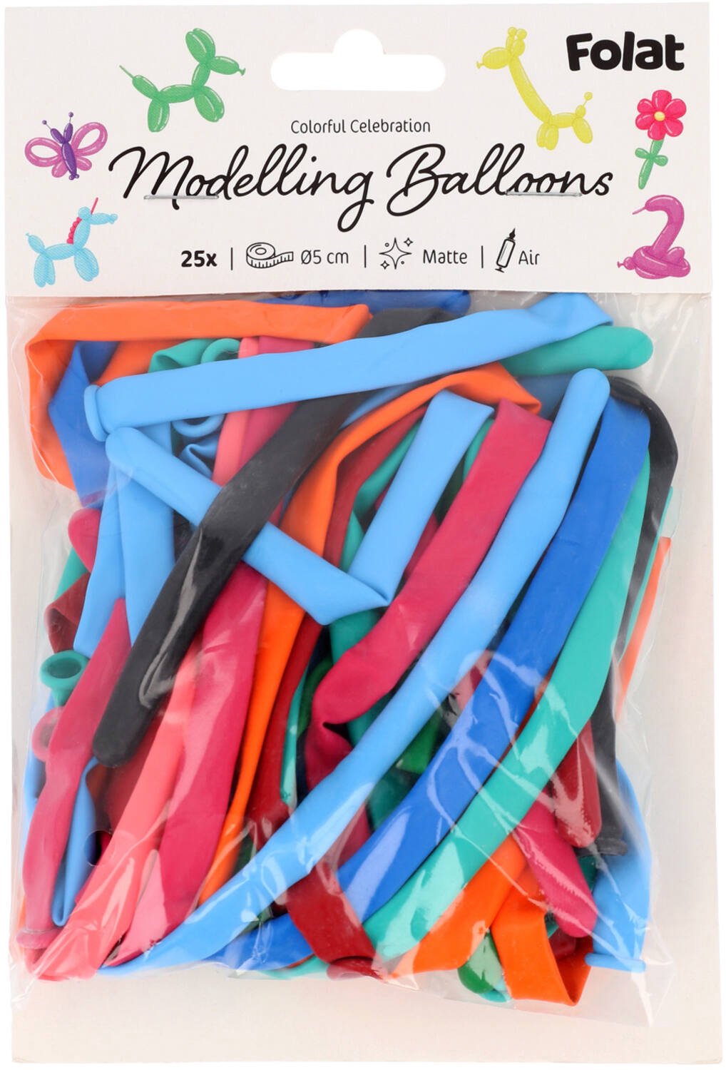 Folat Modelleerballonnen Stripetastic Assorti - 25 Stuks