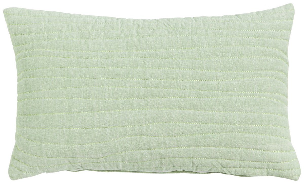 Uneven stitching light green Cushion 30 x 50 cm