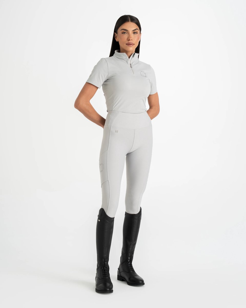 Moá Mae Dames Rijlegging Kniegrip-Light Grey-XS
