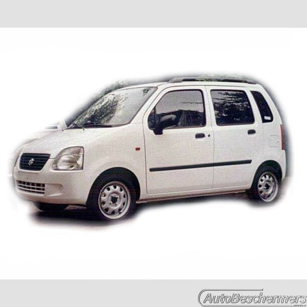 Stootlijsten set zwart voor Suzuki WagonR+ 2000-2008. De stootstrips zijn zelfklevend. Set a 4 stuks (#0003)