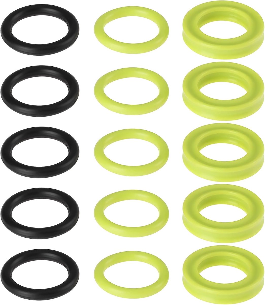 SnelShoppen - 1 Set Silicone Seal Washers 2.880-001.0 - Compatibel met Hoge Druk Reinigers - 13x1.5mm, 14x1.8mm, 14x19x2.5mm - Duurzaam, Corrosiebeste