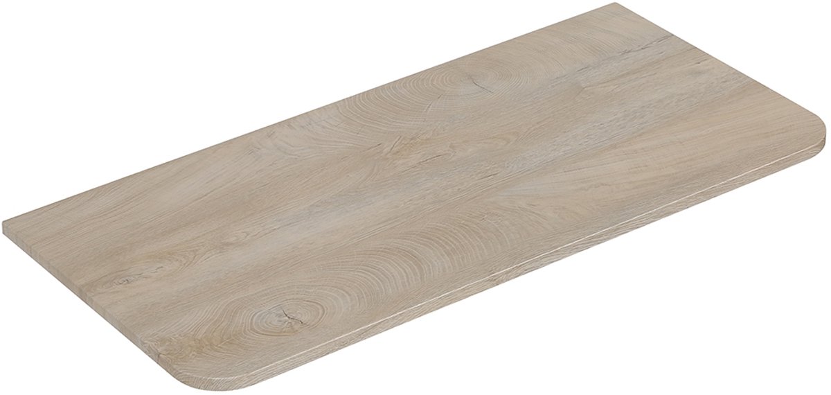 Wiesbaden Sulora Topblad Afgeronde Hoeken - 100x48cm - Licht Eiken