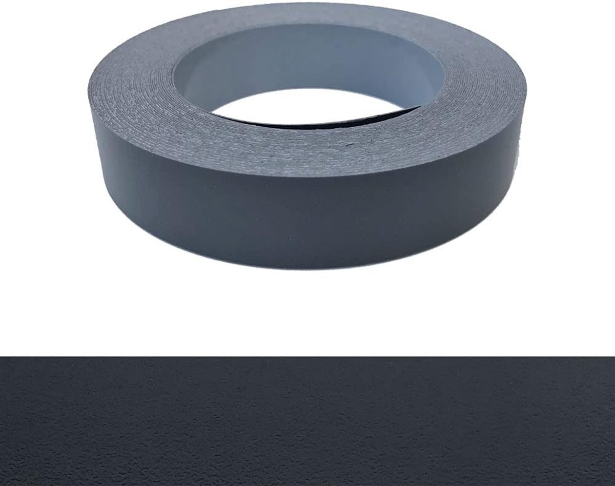 SnelShoppen - Edge Plakband 19mm x 10m - Zelfklevend zonder Strijken - Antraciet Parels - Ideaal voor Decoratie, Klussen en Creatieve Projecten