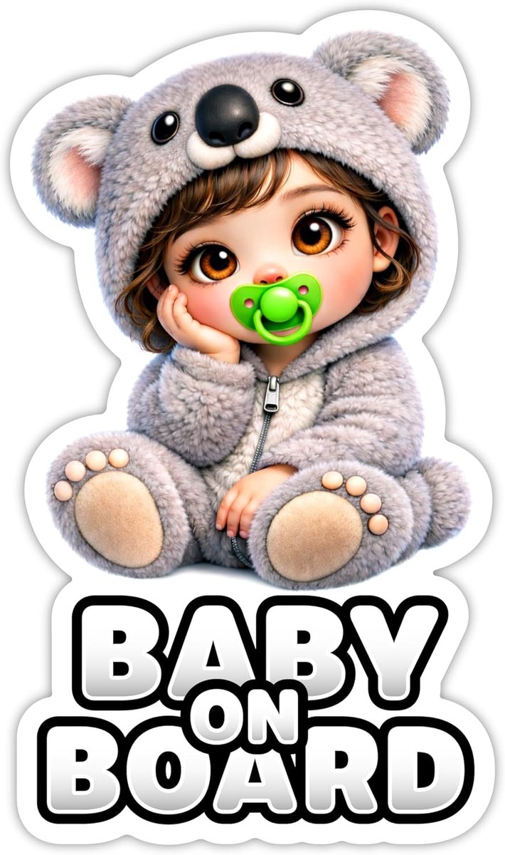 SnelShoppen - Baby on Board Autosticker - Zelfklevende Vinyl Sticker 15x9 cm - Weerbestendig, UV-bestendig, Krasbestendig, Gelamineerd, Exclusief Desi