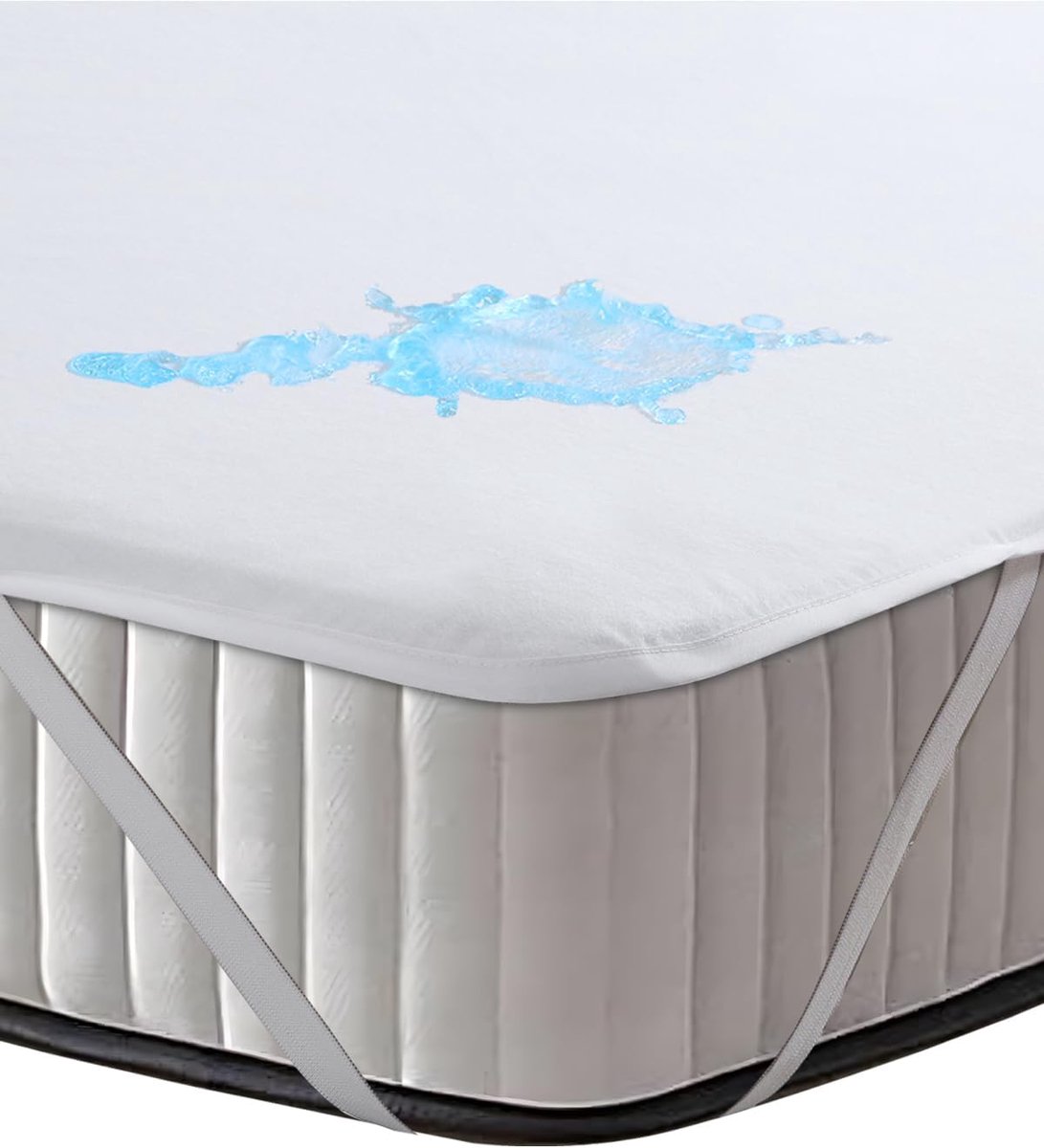 SnelShoppen - Waterproof Matrasbeschermer Flanel Ademend Absorberend Comfortabel 70x140cm met 4 Elastische Hoeken voor Kinderen, Camping en Thuisgebru