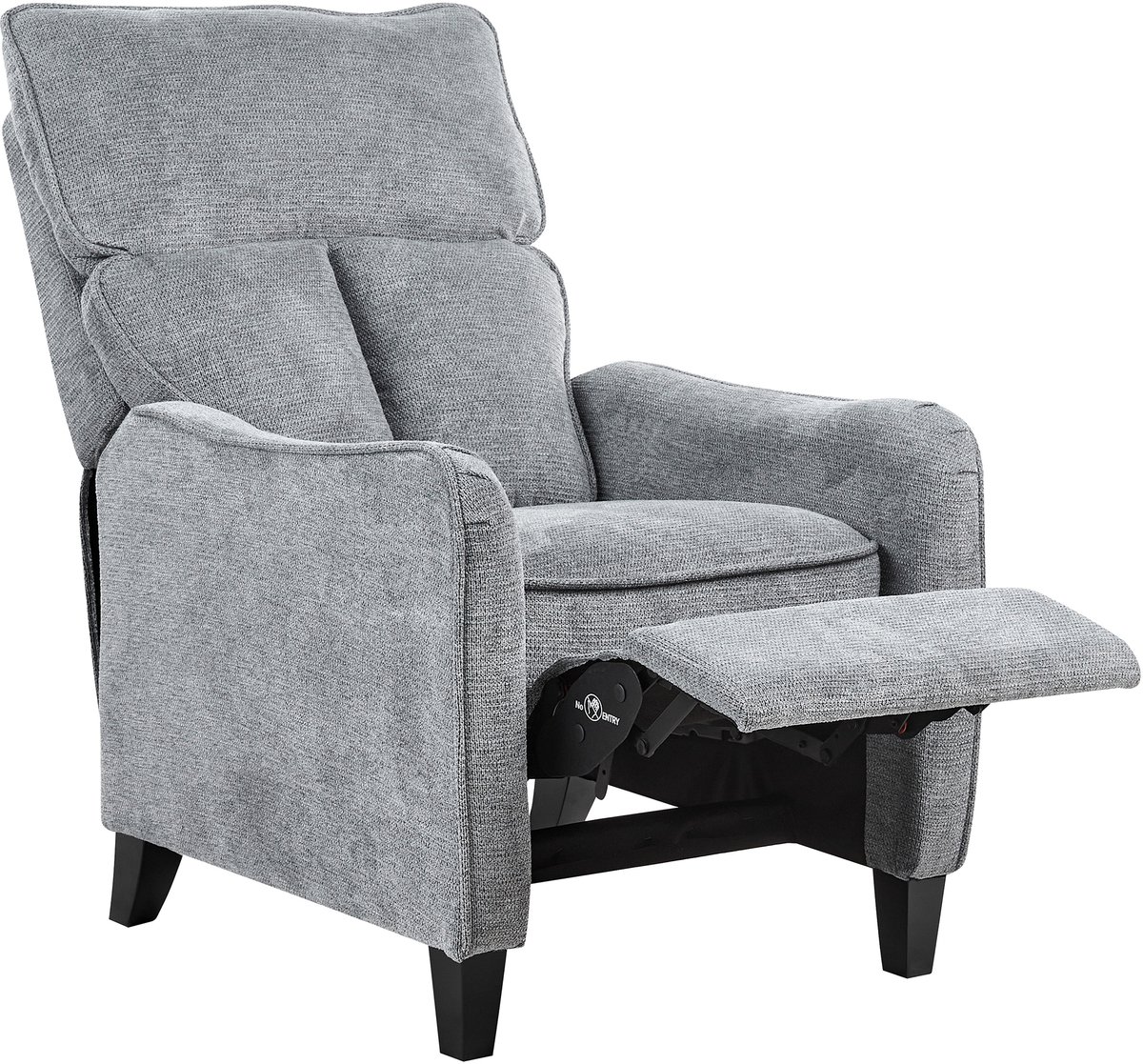 ROYSTON - Fauteuil - Grijs - Polyester