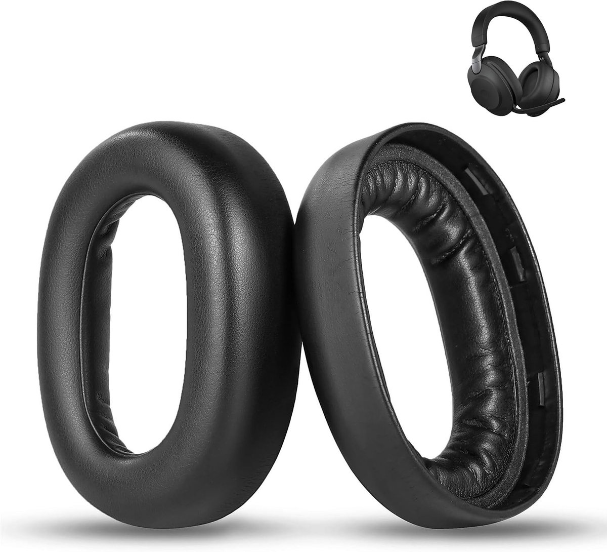 Comfortabele Oorkussens voor Jabra Evolve2 85 UC en Evolve 2 85 MS - Vervangende Oorkussens van Echte Leer voor Duidelijke Geluidskwaliteit en Langdurig Gebruik