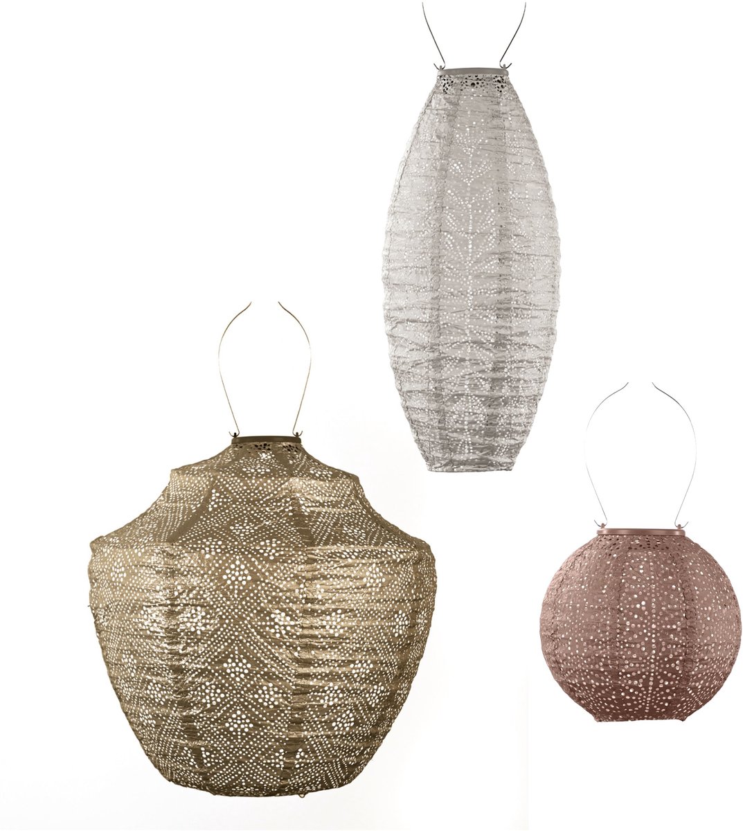 Lumiz Tuinlamp op zonne energie - Solar Lampion - Koh Phi Phi Set - 3 stuks