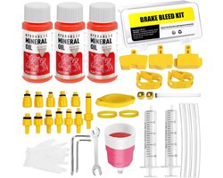 Fietshydraulische remventilatiekit - 180 ml remolie - geschikt voor Shimano, Tektro, Magura - ShopVlot