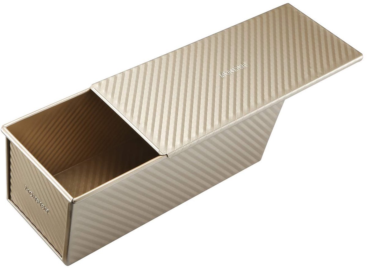 Omgoods - Pullman Broodpan met Deksel van Aluminium - Non-Stick 1000g (34x13.5x12 cm)