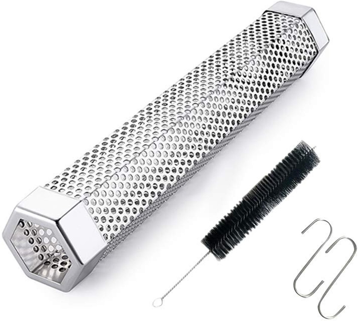 Omgoods - Pellet Smoker Tube voor Grillen, 30.5 cm met Schoonmaakborstel