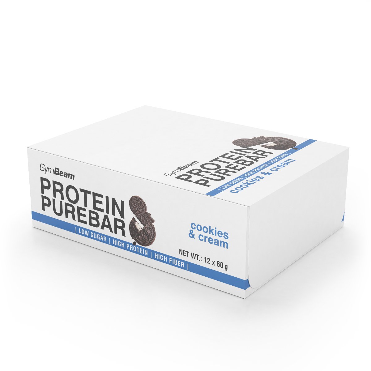 GymBeam Eiwit PureBar 12 x 60 g koekjes & room