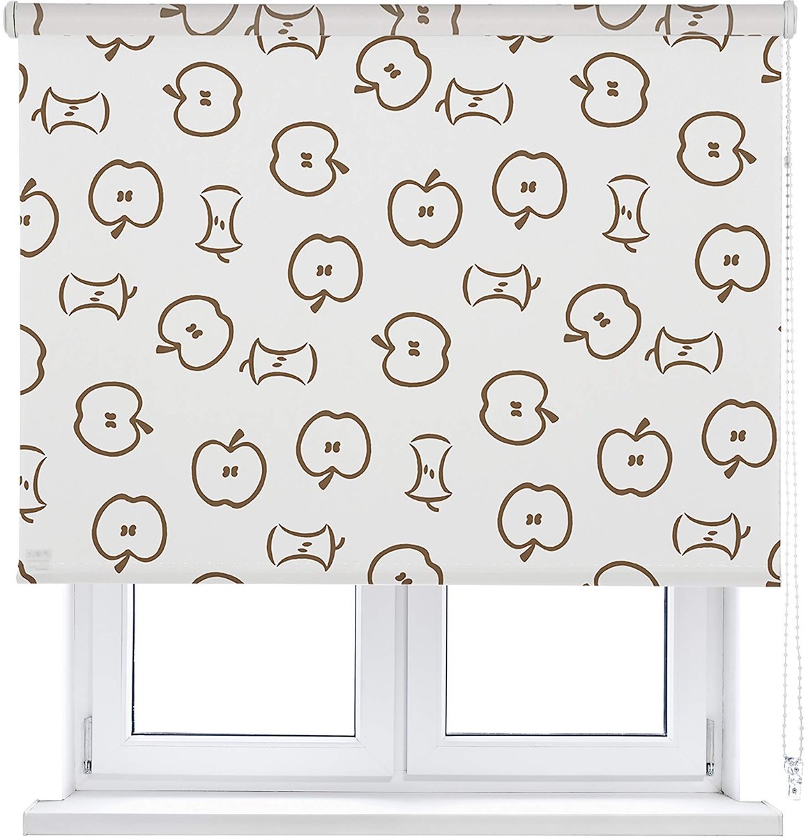 Omgoods - Rolgordijn met Bruine Appels 105 x 250 cm