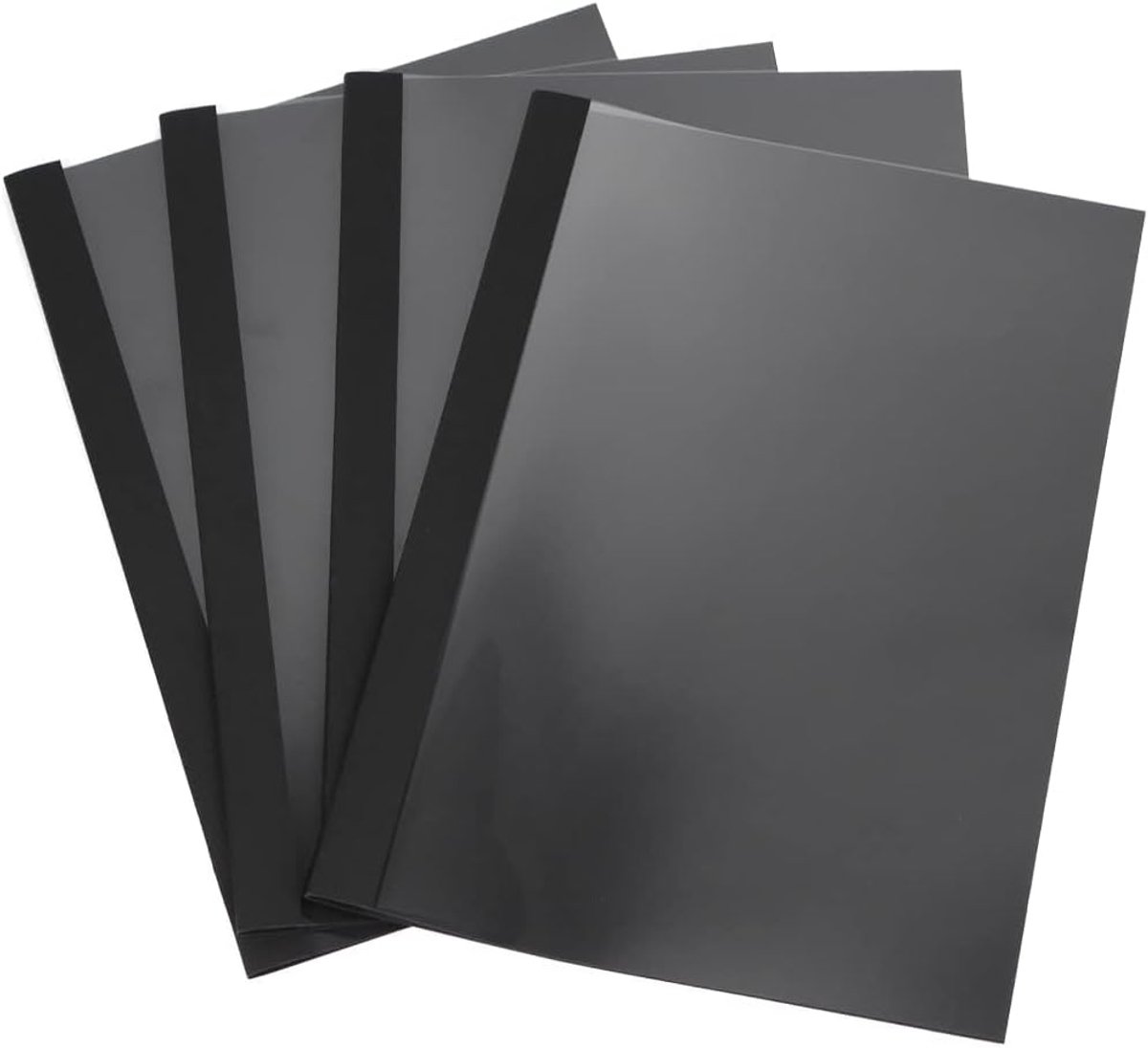 25 stuks thermische bindomslagen, 15-100 vellen, 2 mm, 3 mm, 4 mm, 6 mm, 12 mm, A4, zwart