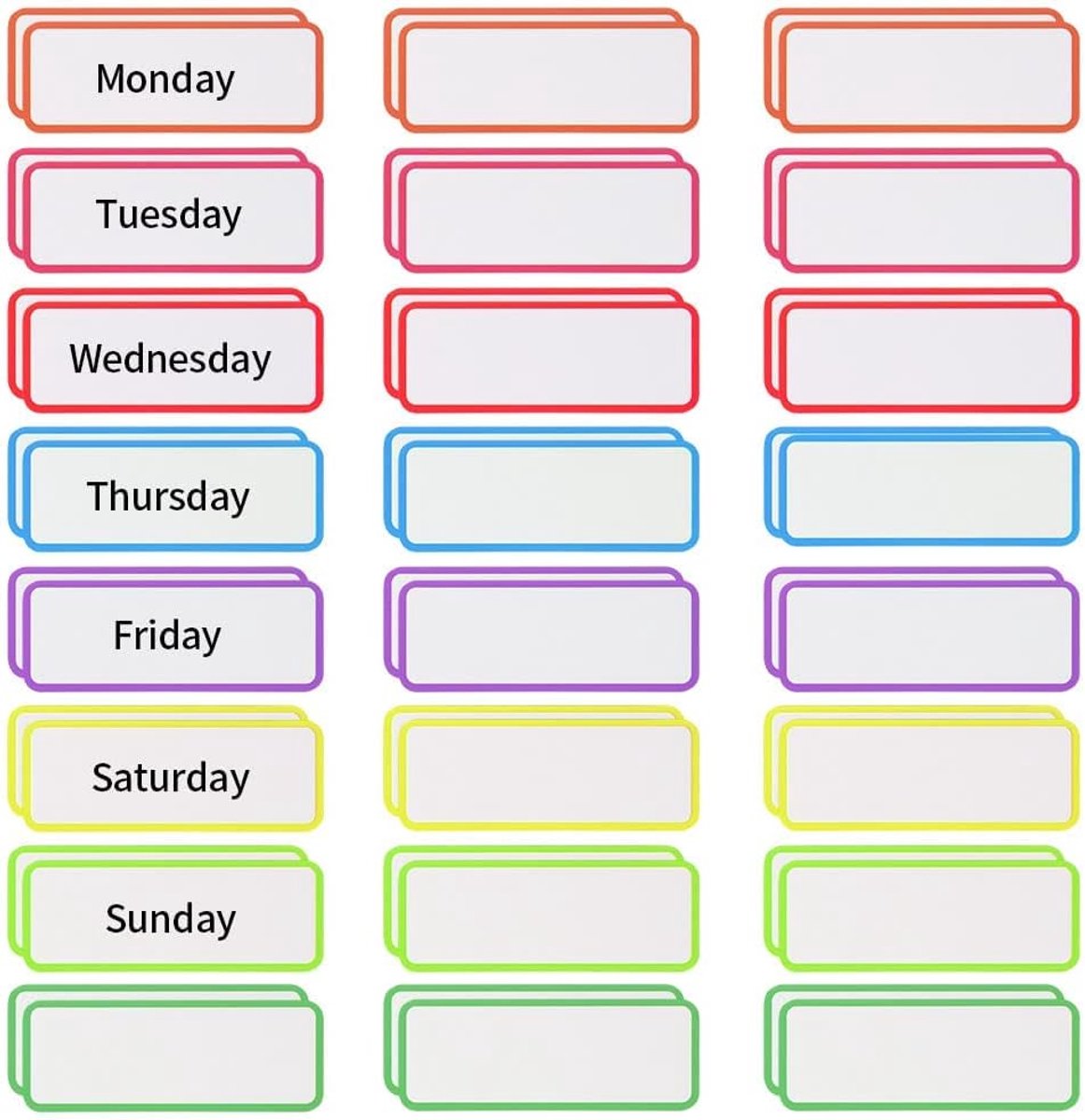 54 stuks magneetstrips, beschrijfbaar, 8 cm x 3 cm, magnetische etiketten voor metalen kasten, koelkasten, magnetische oppervlakken