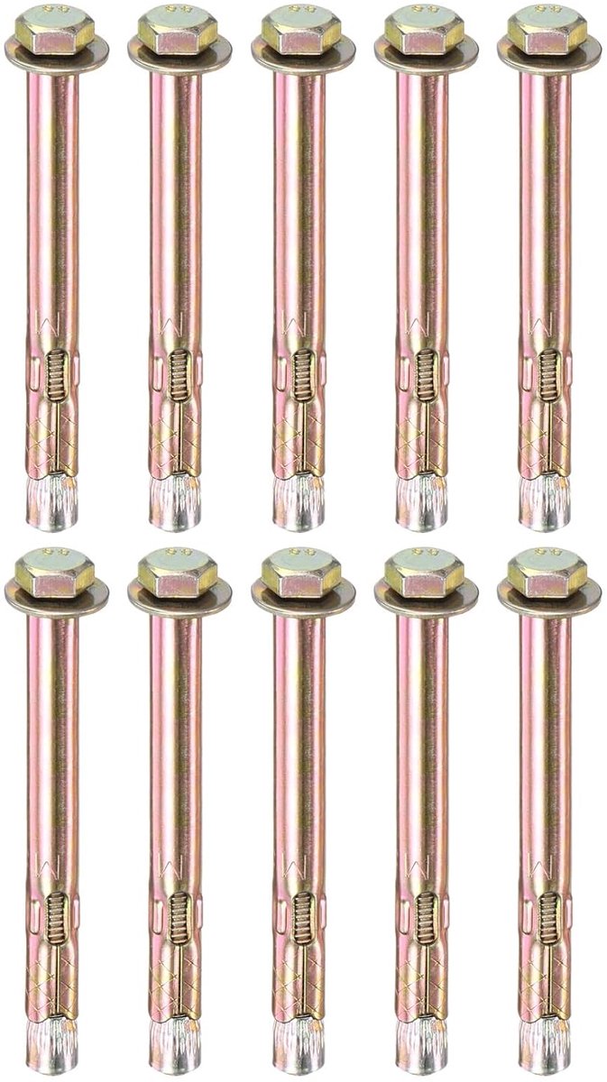 Meterxity Zeskantige expansiebouten, M6 x 80 mm, gekleurde thermisch