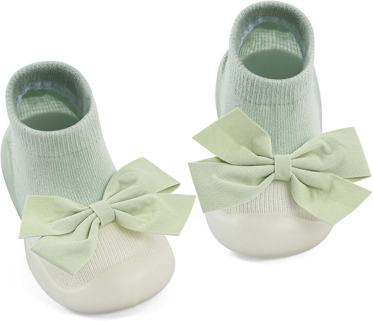 MATT KEELY Baby Meisje Schoenen Met Boog Peuters Sok Schoenen Baby Barefoot Trainers Anti Slip Pre Walkers Schoenen