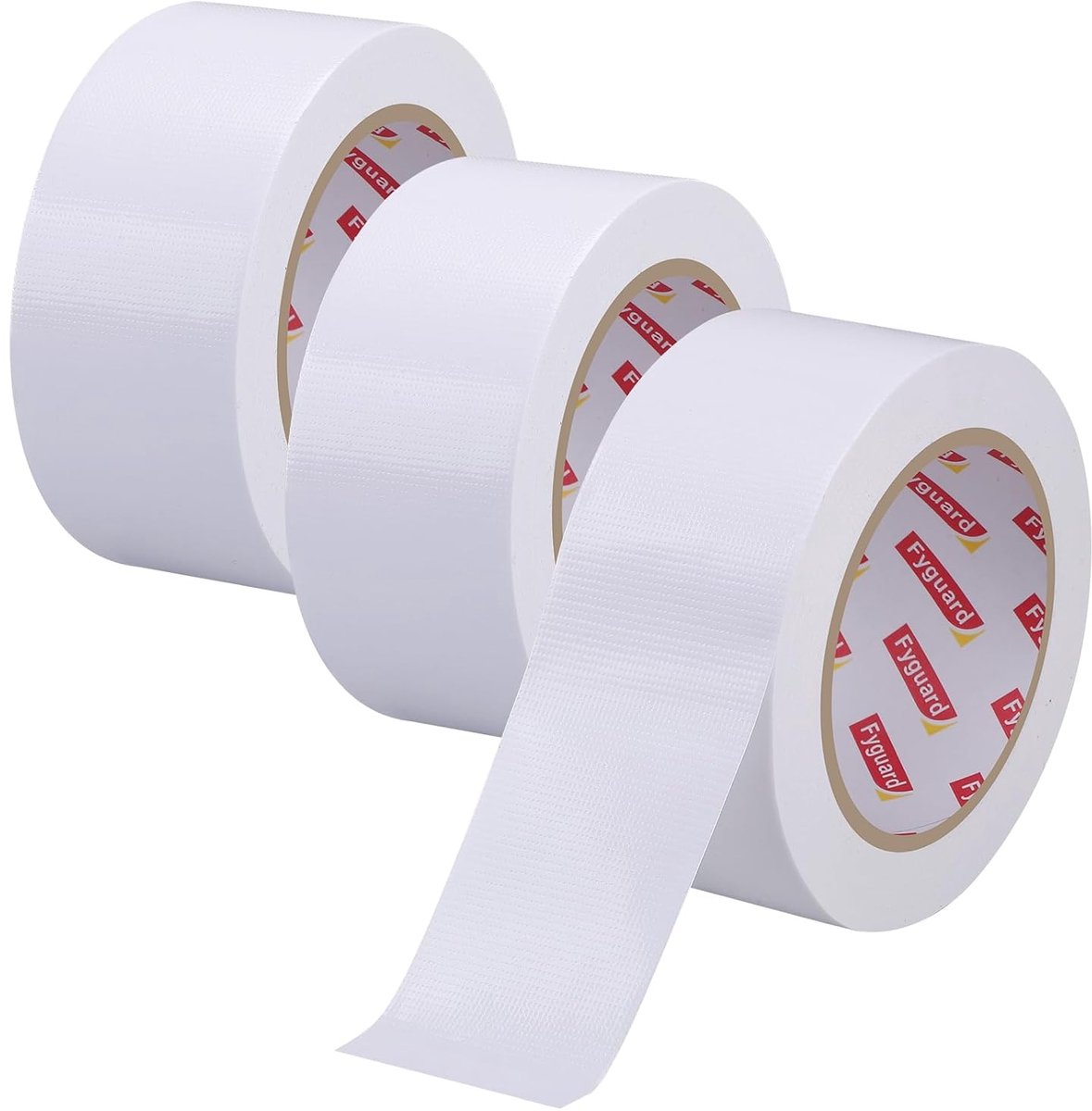 SnelShoppen - 3 Rollen Witte Reparatietape 48mm x 28m, Waterdichte Duct Tape 210μ, Sterke Versterkende Tape voor Binnen en Buiten, Huishouden en Tuin