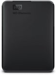 Zwarte WD Elements draagbare externe harde schijf met WD logo en WD Elements tekst.