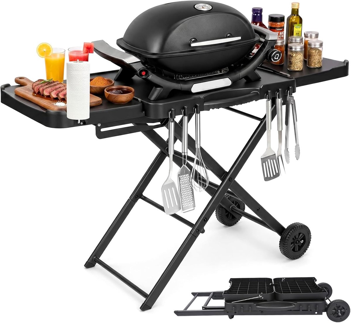 Grilltafelwagen voor Weber Q100 Q200 Q300-serie, Enders Urban