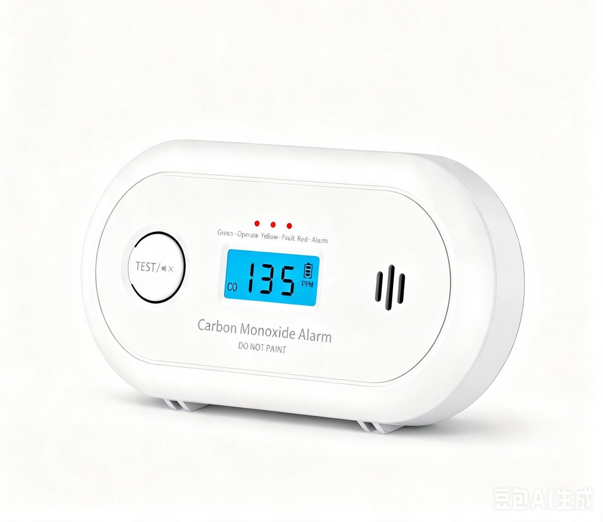 Koolmonoxidemelder met Elektrochemische Sensor – LCD Display – EN50291 Gecertificeerd – Vervangbare CR123A Batterij – 5 Jaar Batterijduur