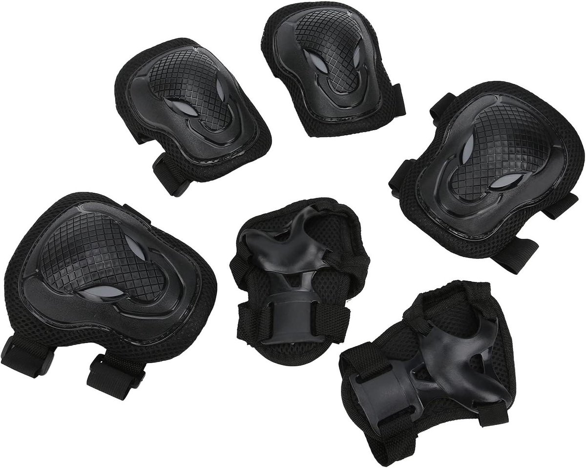 Beschermingsset - Valbescherming - Extreme Sport - 6-delige set - Volwassenen - Zwart
