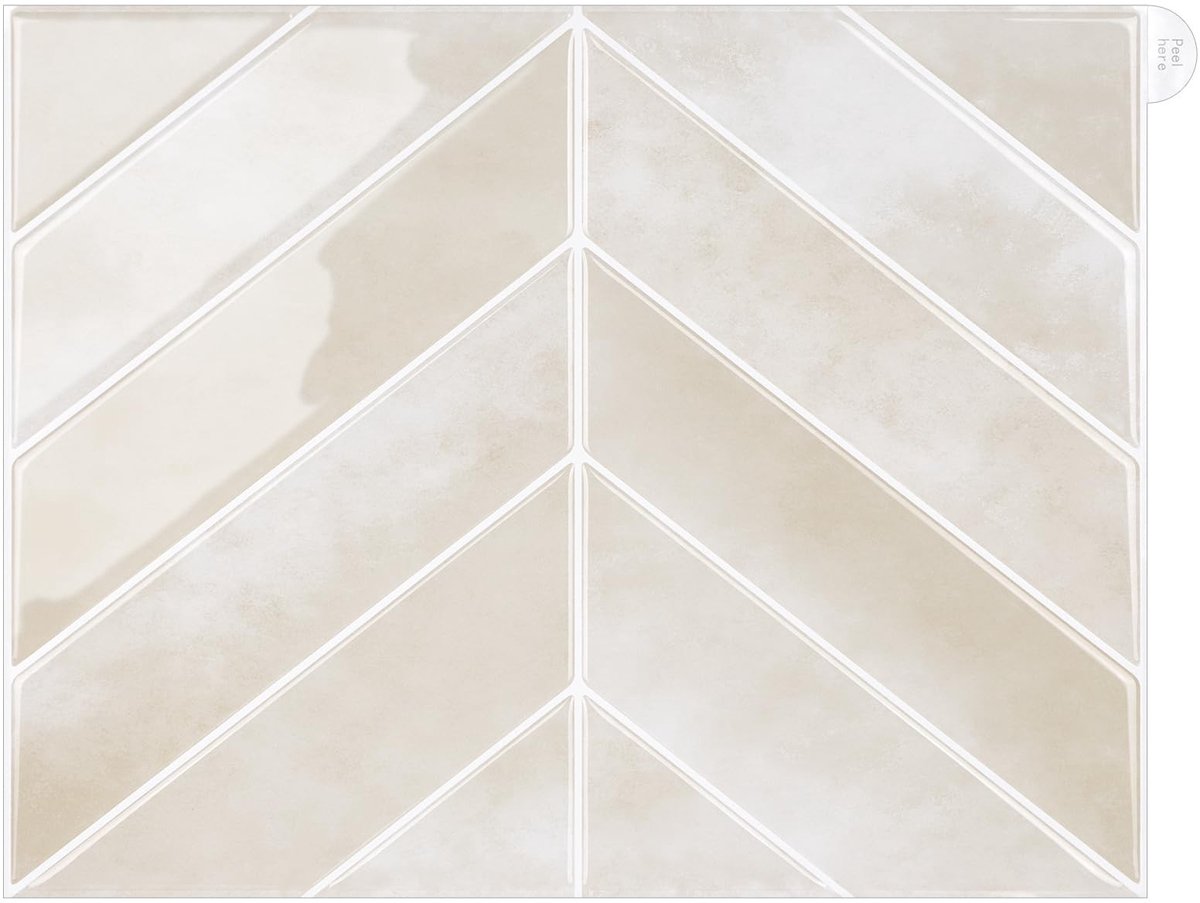 Omgoods - Zelfklevende Herringbone Wandtegels voor Keuken en Badkamer - 10 Vellen