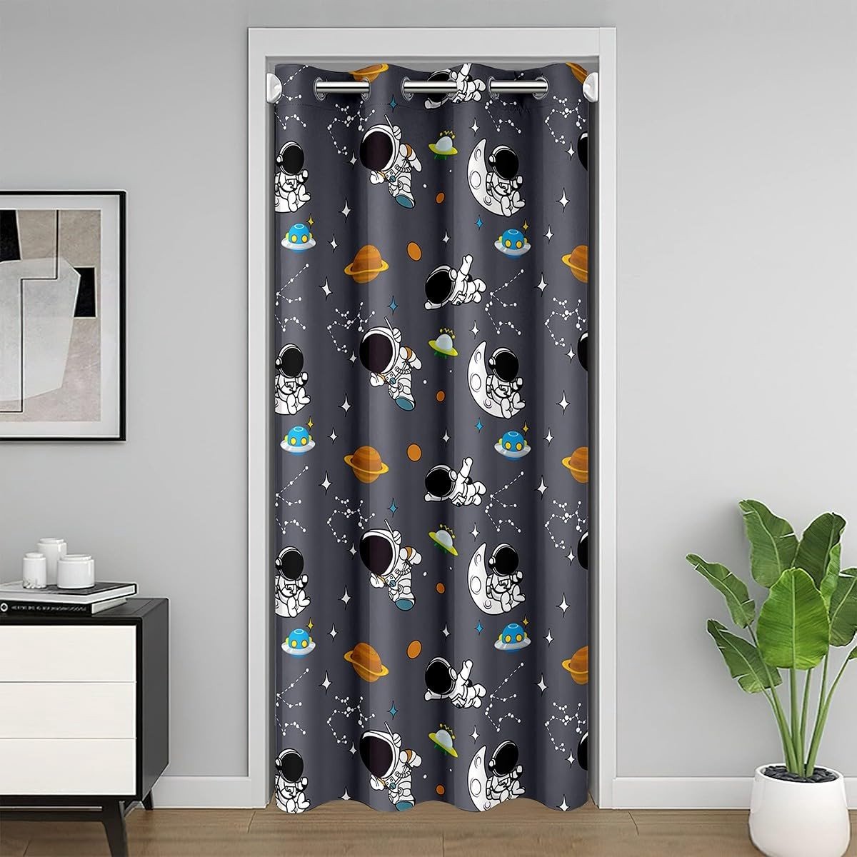 Omgoods - Universum Deurgordijn voor Privacy - 86x203cm, Zwart