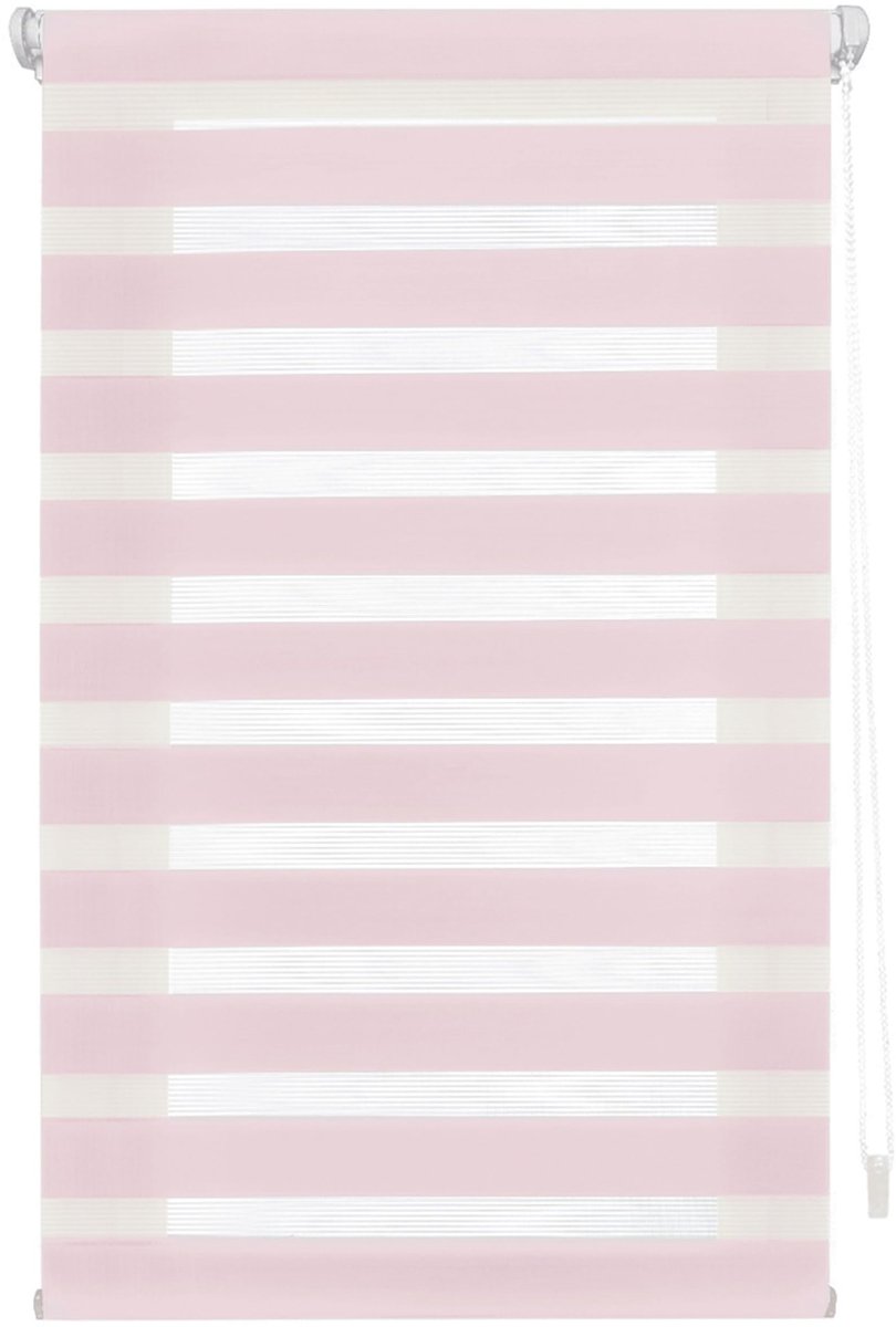 Omgoods - EasyFix Rolgordijn voor Nacht en Dag - 47 x 180 cm - Roze