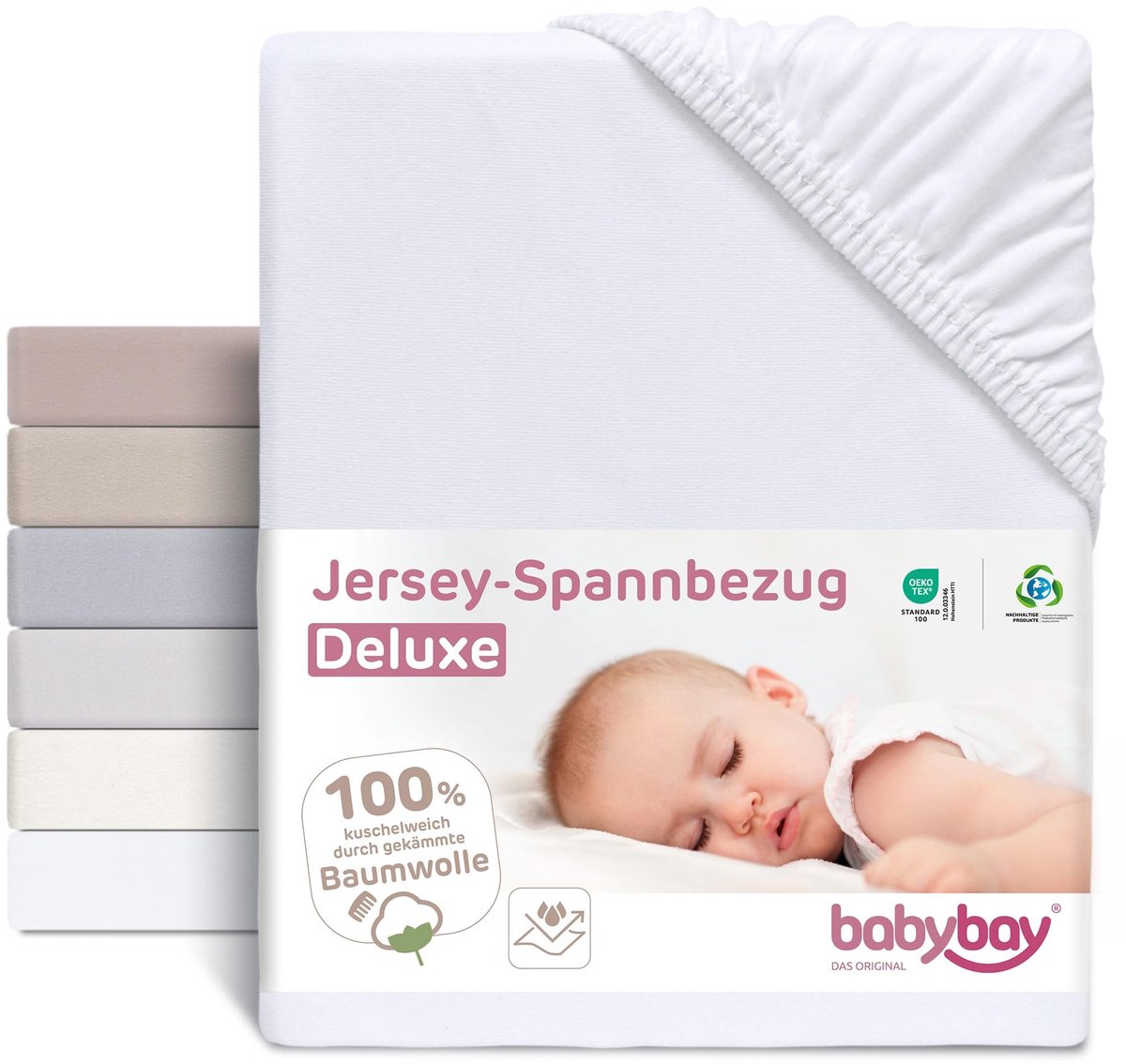 Omgoods - Jersey Hoeslaken Deluxe - Geschikt voor Boxspring XXL - Wit