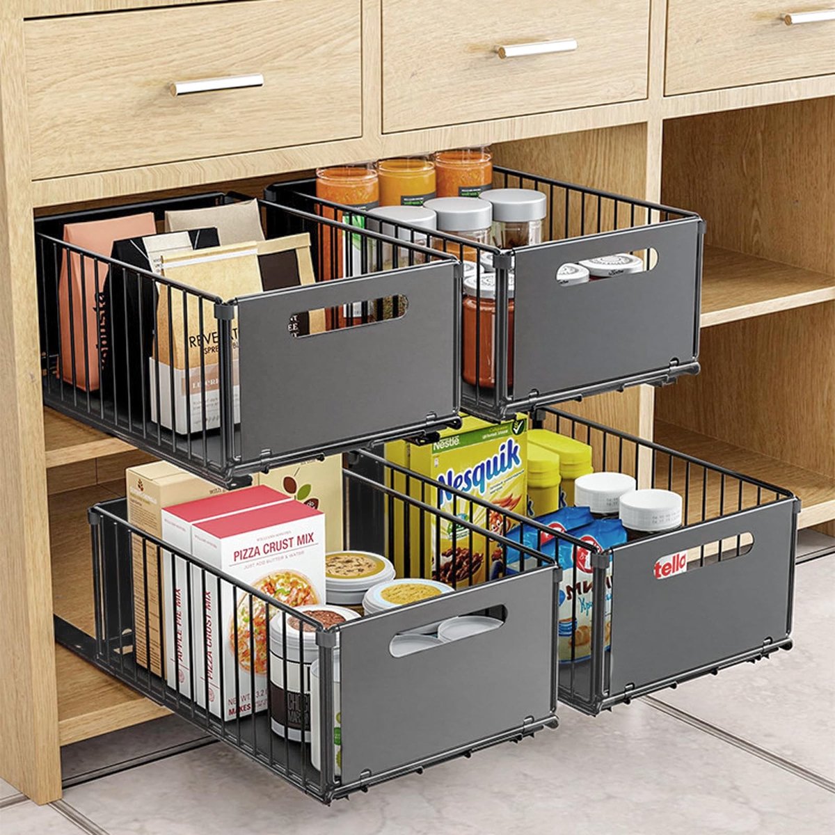 Omgoods - Vouwbare Uittrekbare Kast Organizer, Ideaal voor Keuken en Badkamer