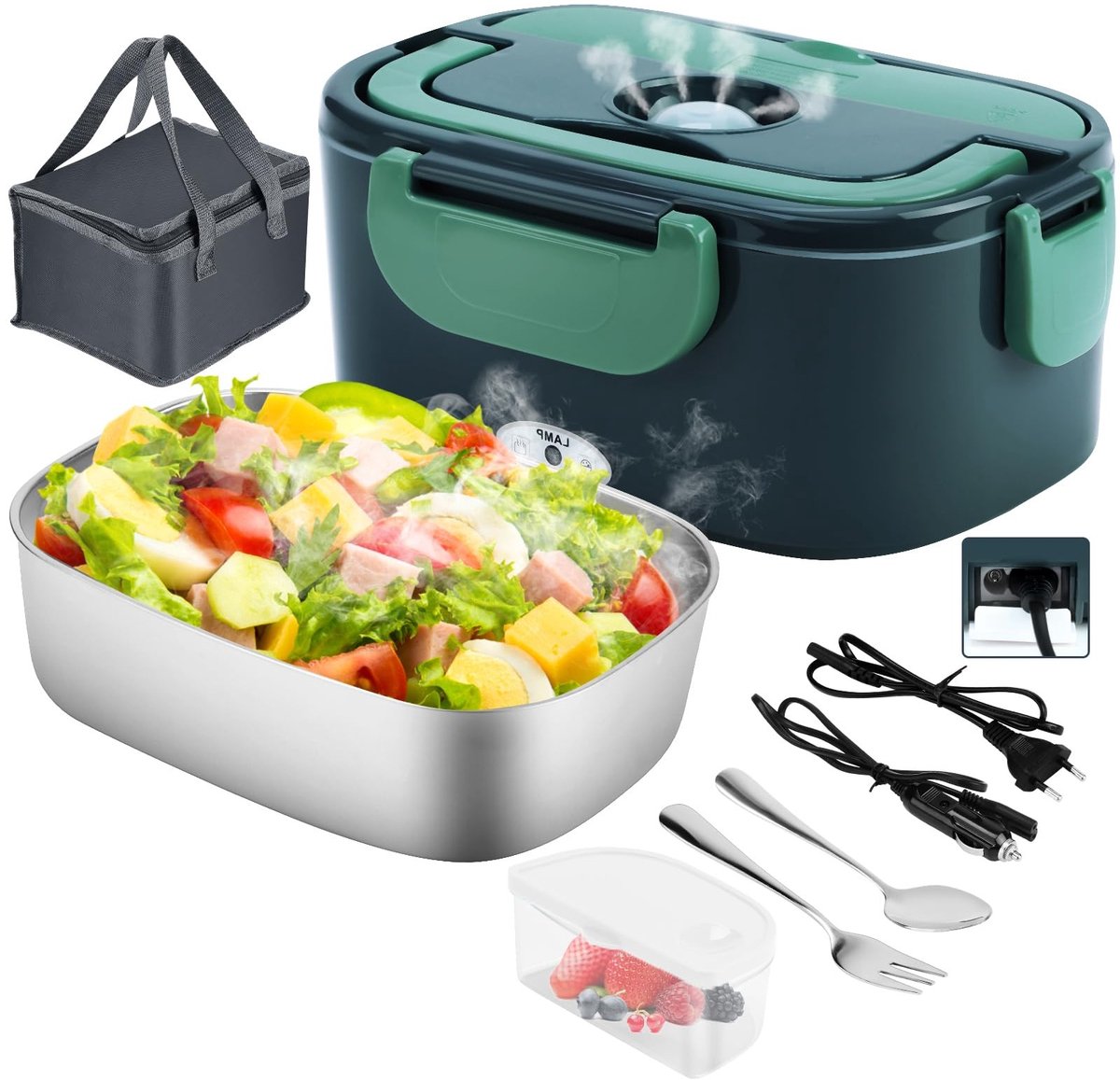Omgoods - Draagbare Elektrische Lunchbox 4-in-1 voor Auto en Kantoor