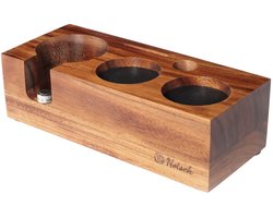 Omgoods - Tamperstation van Walnoothout voor Espresso Koffiezetapparaat