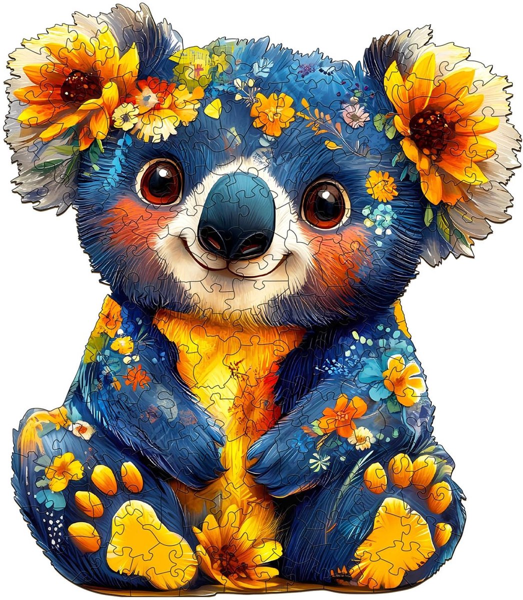 Omgoods - Houten Puzzel voor Volwassenen met Koala en Cadeau Doos