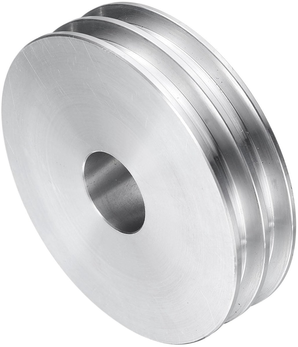 Omgoods - Aluminium V-riemschijf met dubbele groef - 20mm boring, 80mm diameter