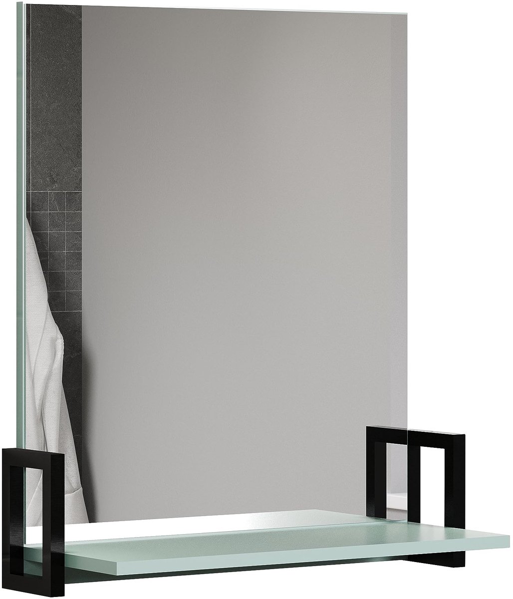 Omgoods - Matix Wandspiegel met Plank - Scandinavisch Ontwerp voor de Badkamer
